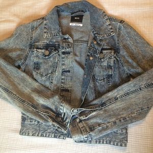 BDG Cropped Acid Wash Denim Jacket