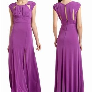 BCBGMAXAZRIA floor length purple gown