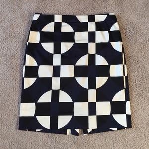 JCrew Geometric Print Pencil Skirt