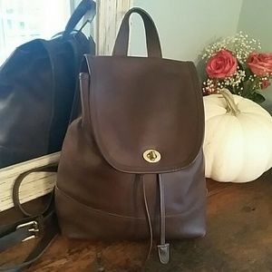 Vintage Authentic Coach Brown Leather Daypack