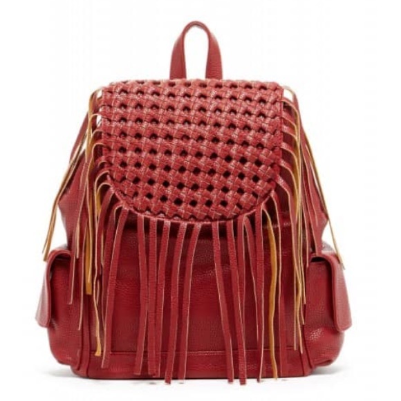 Fringe Backpack In Wine - Picture 4 of 4