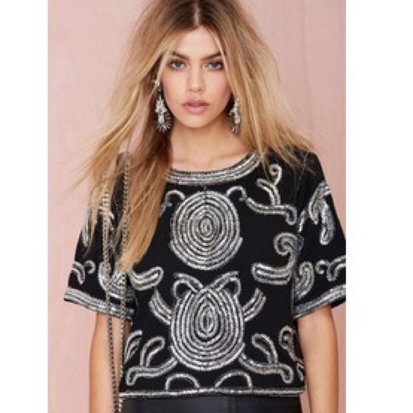 Sequin classy party top