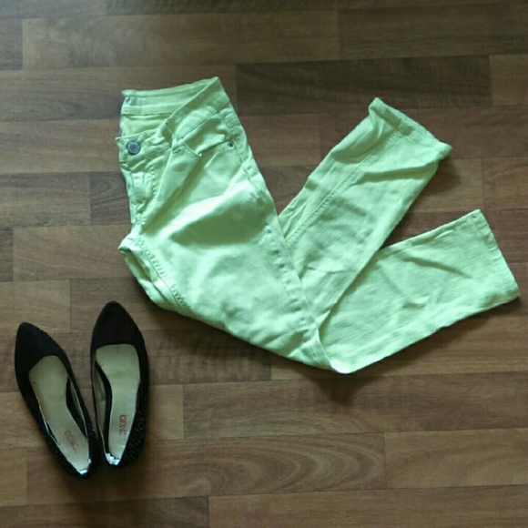 Yellow ankle length pants
