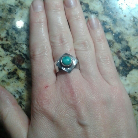 Jewelry - Sterling silver and turquoise ring size 8.5