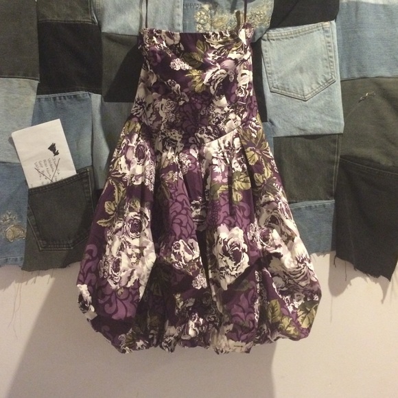 Charlotte Russe floral strapless dress medium