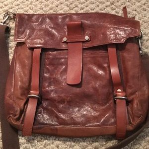 ‼️SALE‼️Marco Buggiani Brown Leather Messenger Bag