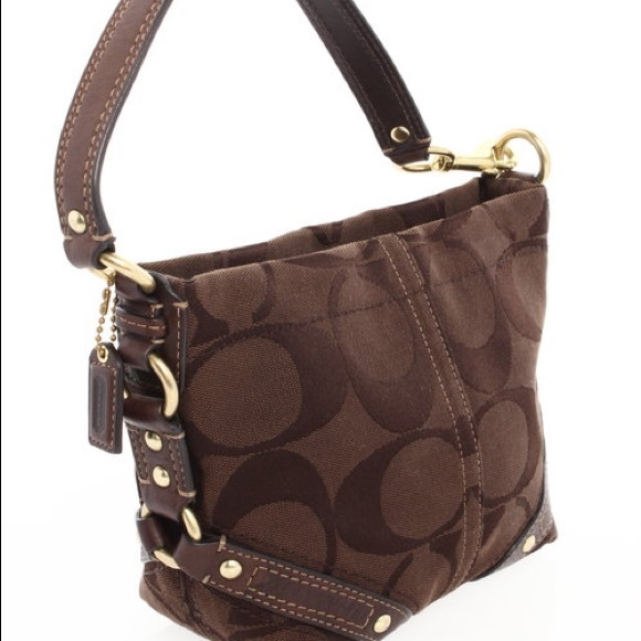 Coach Brown Monogram Shoulder Bag
