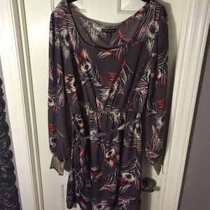 NWOT Forever 21 + Feather Print Dress