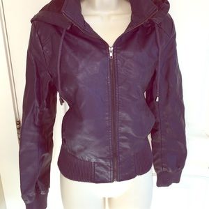 Purple leather jacket