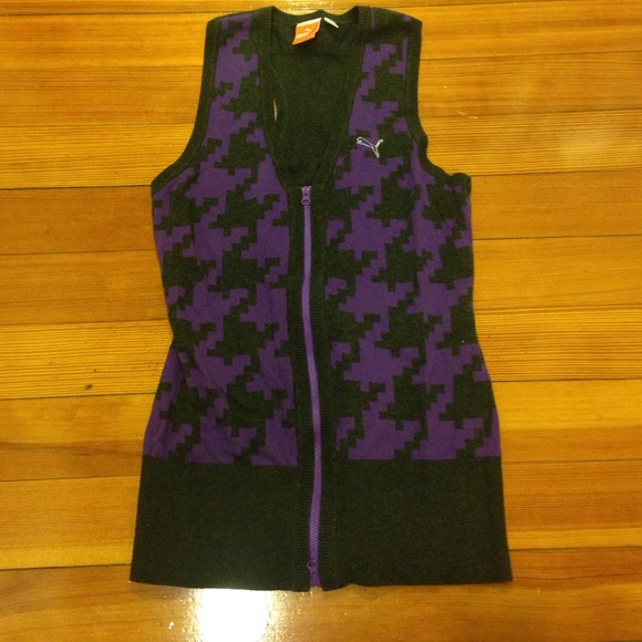 Puma zip up sweater vest.  PRICE DROP