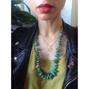 Vintage native american turquoise beaded necklace
