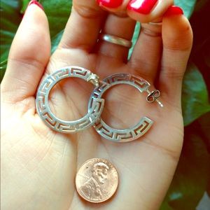 Vintage Sterling silver cut out earrings