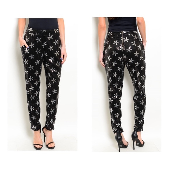 Boutique Pants - Festive sequin pants S M L
