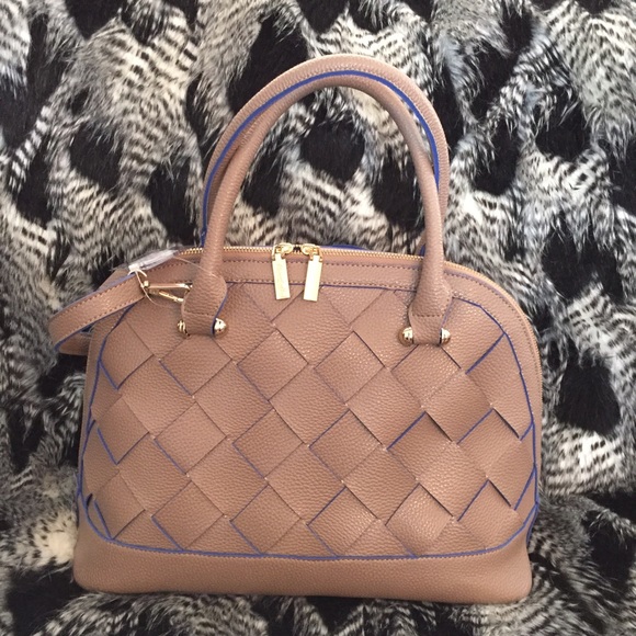 Braided Satchel in Taupe
