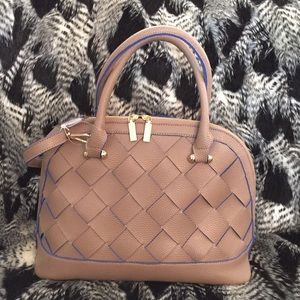 Braided Satchel in Taupe