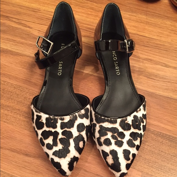 Franco Sarto leopard flats