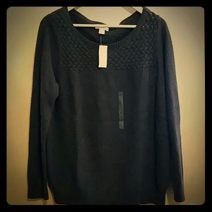 Chocolate cable knit sweater