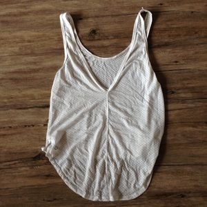 Sheer patterned low back tank