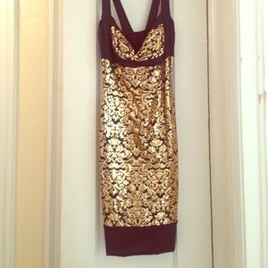 New black and gold dress