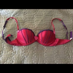 VS pink and purple bra. With bows