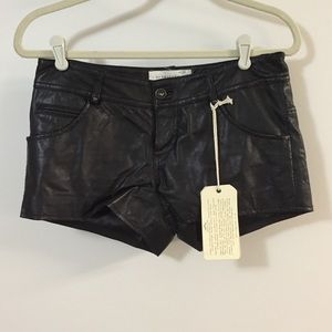 Urban code leather shorts asos
