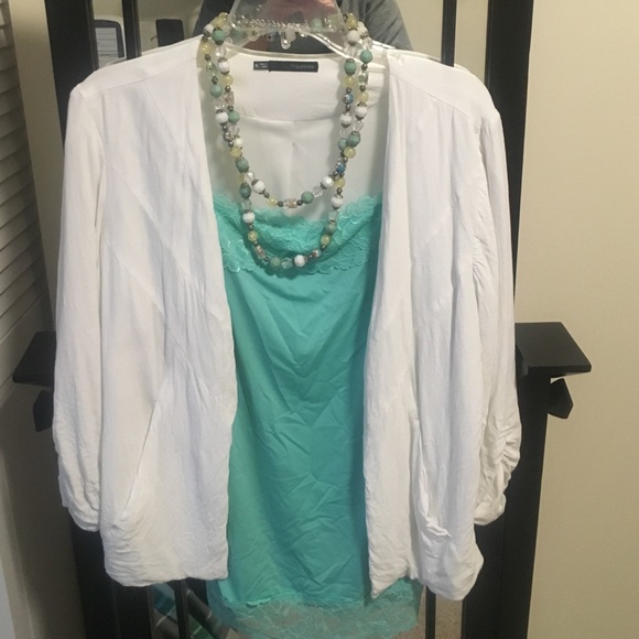 White Cover Jacket and Skirt