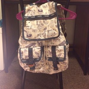 Animal print backpack