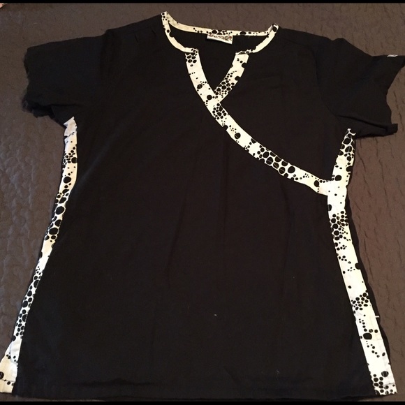 Polka dot scrub top