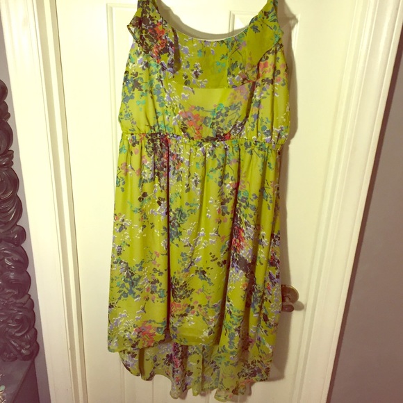 Forever 21 + Green Hi-lo Dress