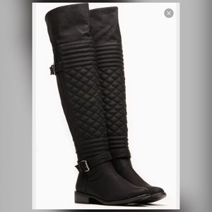 Quilted knee high boots!