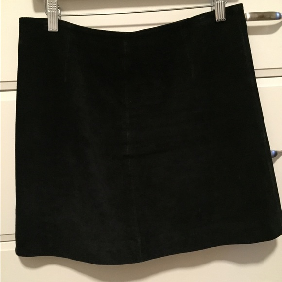 Genuine Black Suede Skirt