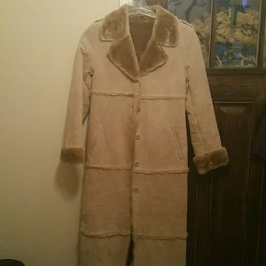 Full length suede & faux fur Coat