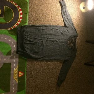 A oversized shirt with detail on the back