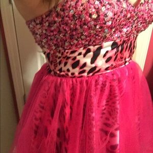 Hot pink homecoming dress