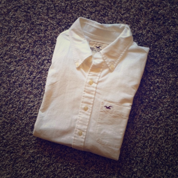 Men's Hollister white button down - Picture 1 of 3
