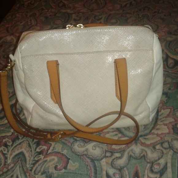 Fossil satchel white and beige make an offer