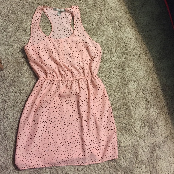 Forever 21 pink dress with black polka dots - Picture 1 of 3