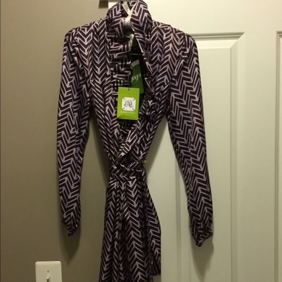 Elizabeth McKay Chevron wrap dress