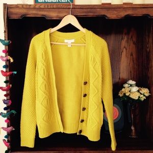 F21 Thick Yellow Sweater