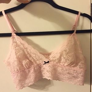 Victoria's Secret PINK bralette lace bra baby pink