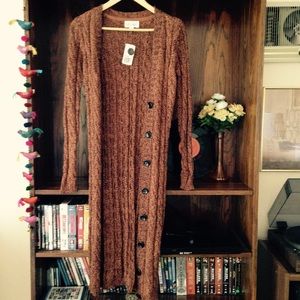 F21 NWT Cable Knit Duster Sweater