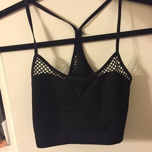 Black yoga sports bra bralette nwot
