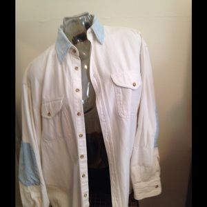 Vintage - Patch Cotton Jean Shirt🆒⭐️