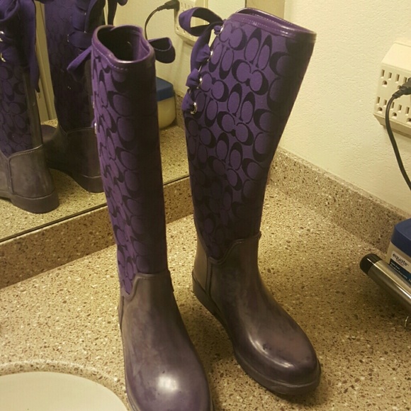 Coach rain boots
