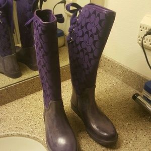Coach rain boots