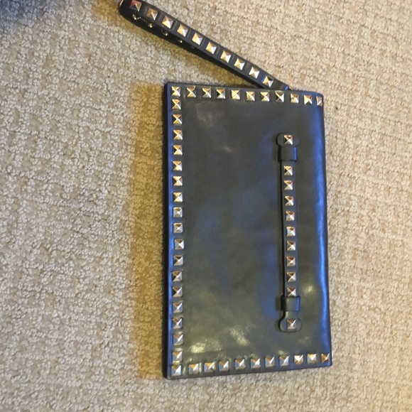 Rockstud clutch bag