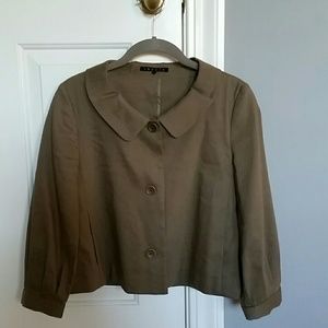 Theory Brown Linen Jacket