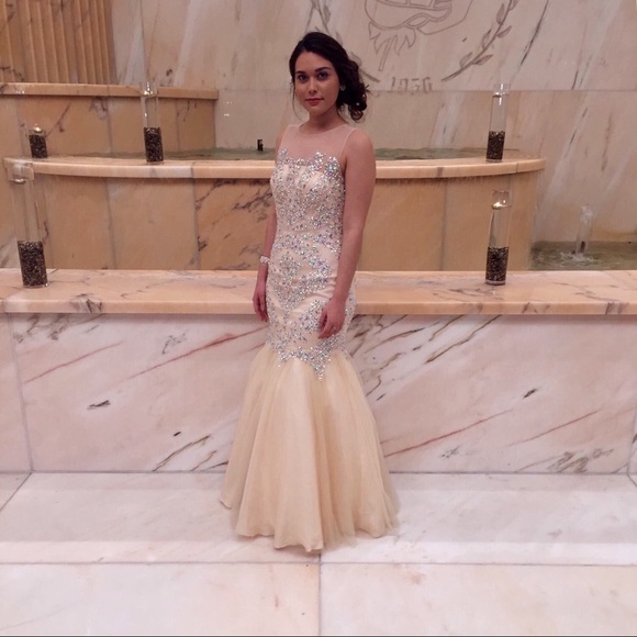 Mermaid Champagne Evening Dress Prom - Picture 3 of 3