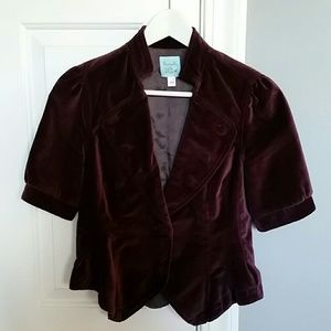 Urban Outfitters Purple Velvet Blazer