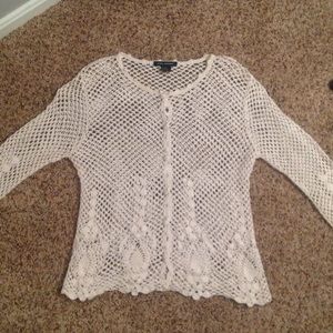 Open knit sweater